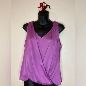 White House Black Market~Orchid Top Draping From Shoulders~Back Buttons~Size XS